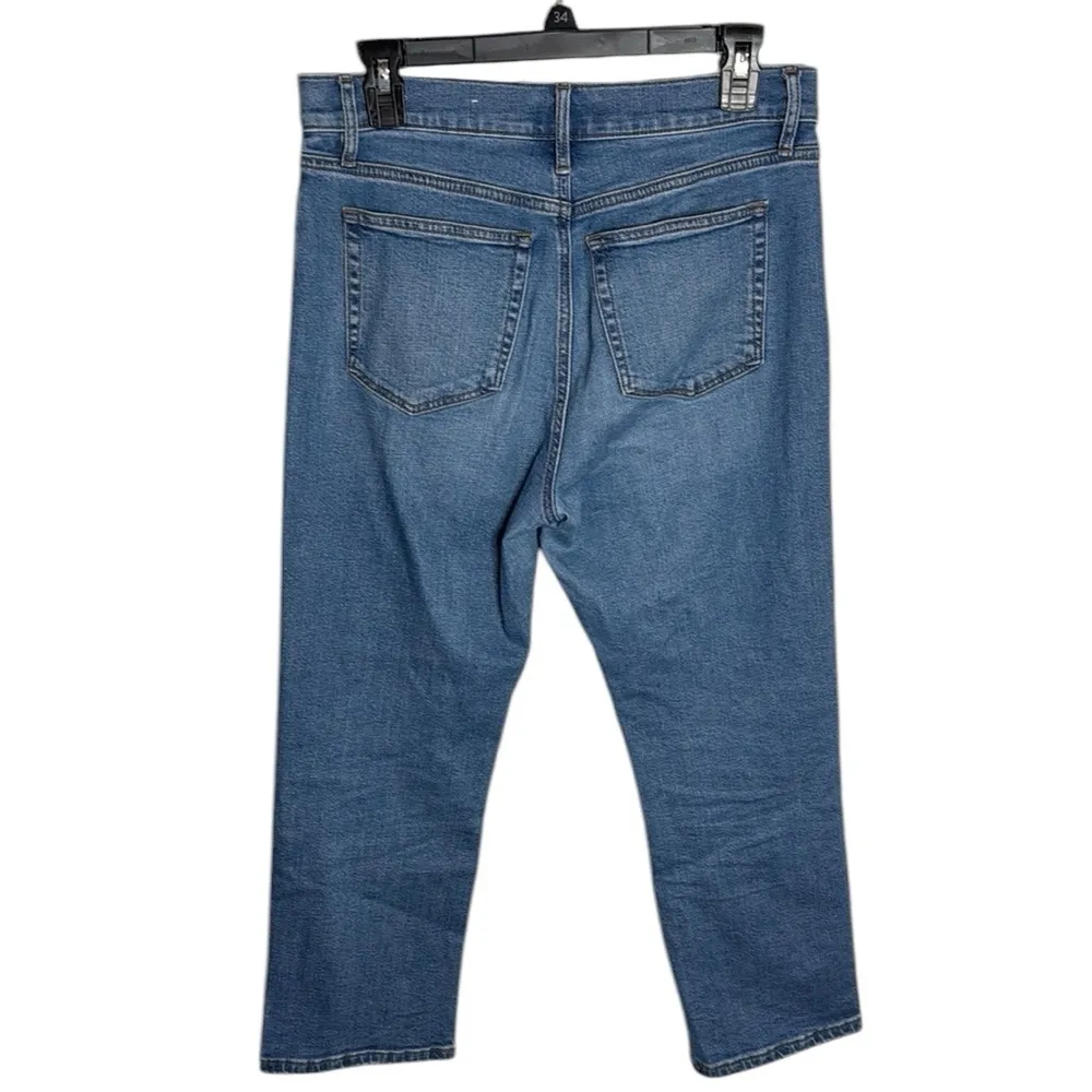 LOFT Outlet Petite High rise Straight leg Blue Jeans Size 6 - Image 2