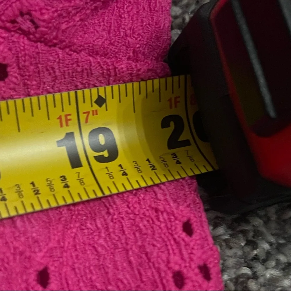 Anne Klein Pink Eyelet Business Casual Short Sleeve Shirt Blouse L - Image 7