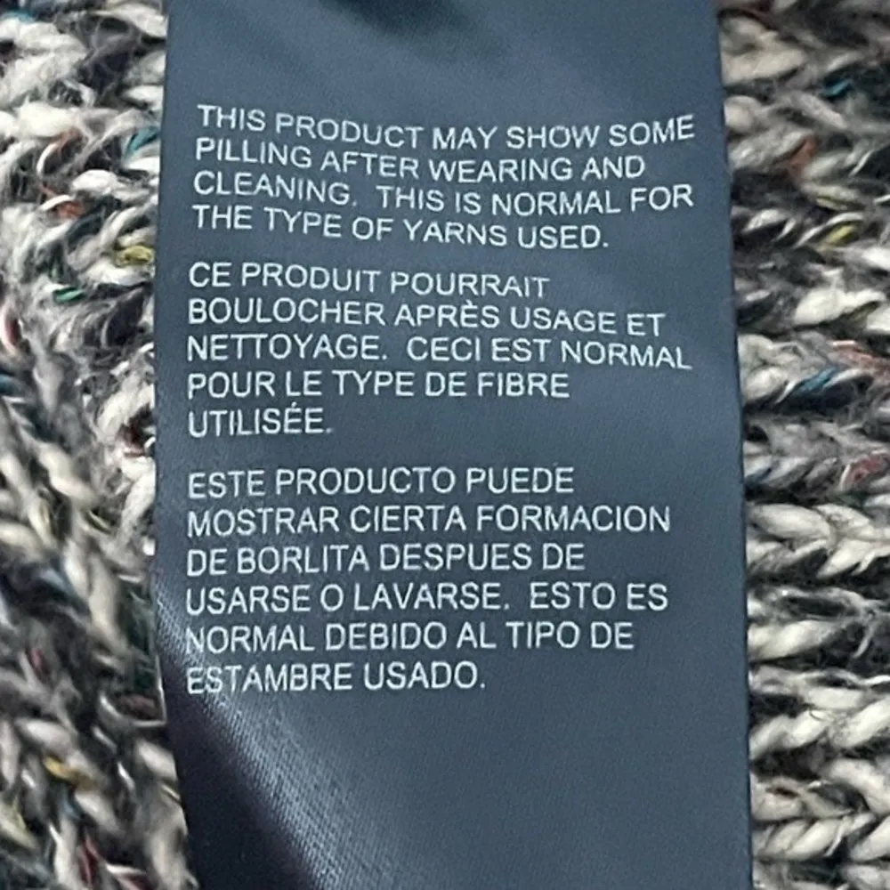 Tommy Hilfiger Chunky Cable Knit Pullover Sweater Black White Multi Color Small - Image 8