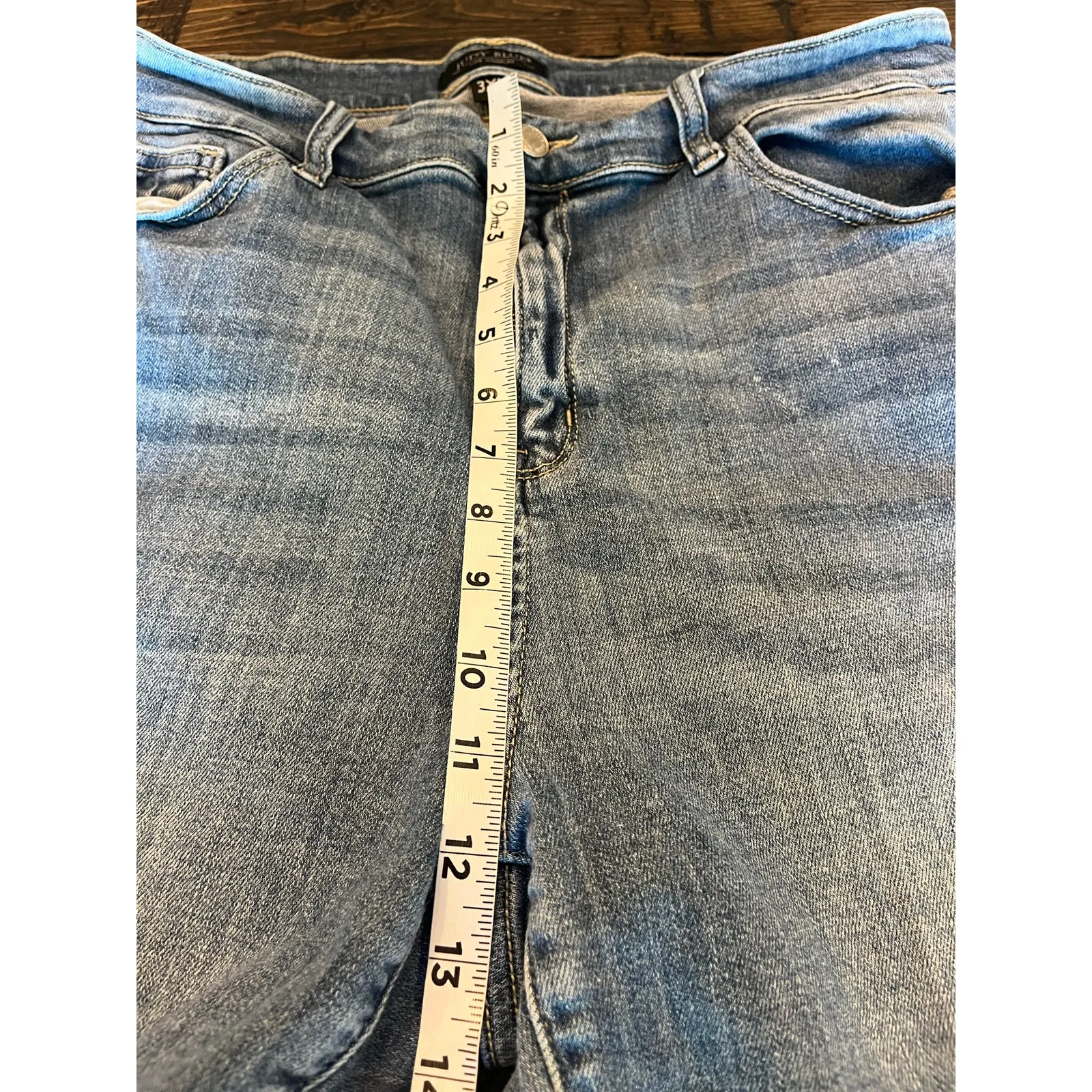 Judy Blue Denim Blue Jean Shorts Women 3XL Jorts Light Bermuda Comfy Stretch - Image 7