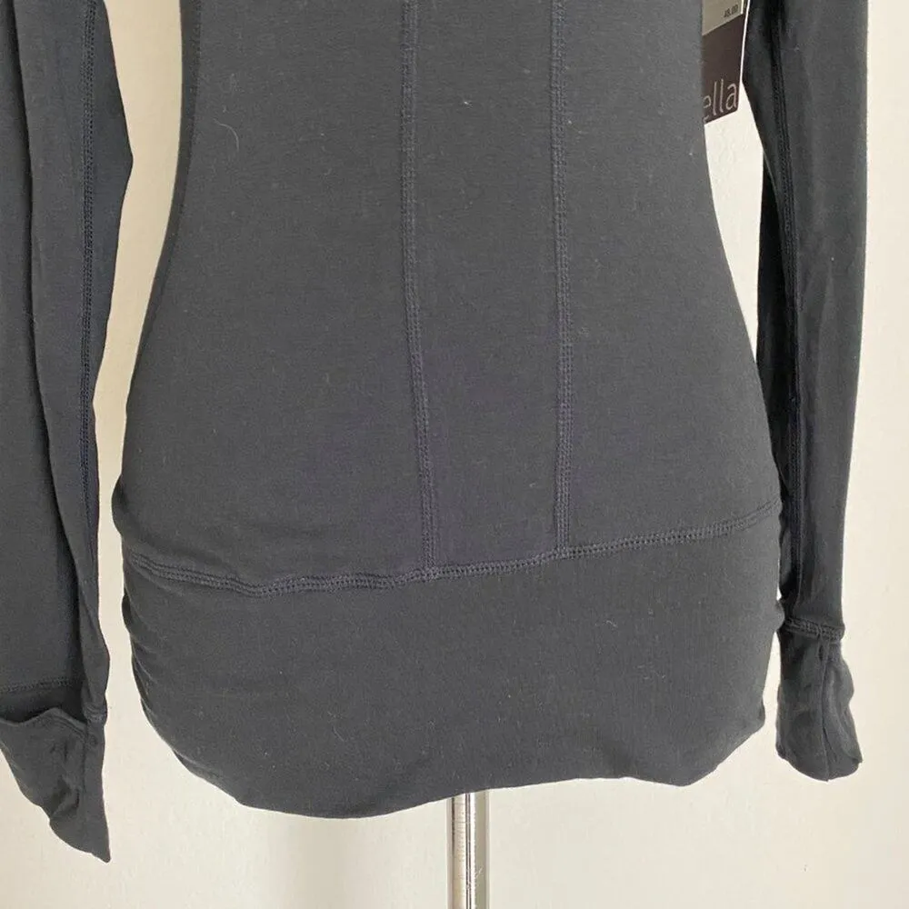 Zella sz XS  hooded scoop neck‎ work out top shirt NWT - Image 3
