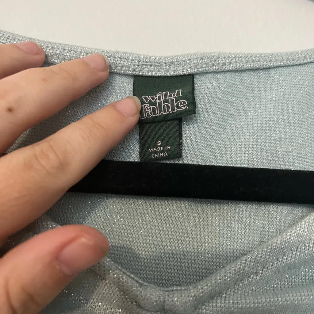 Wild‎ Fable Cropped Shimmery Top Size Small - Image 3
