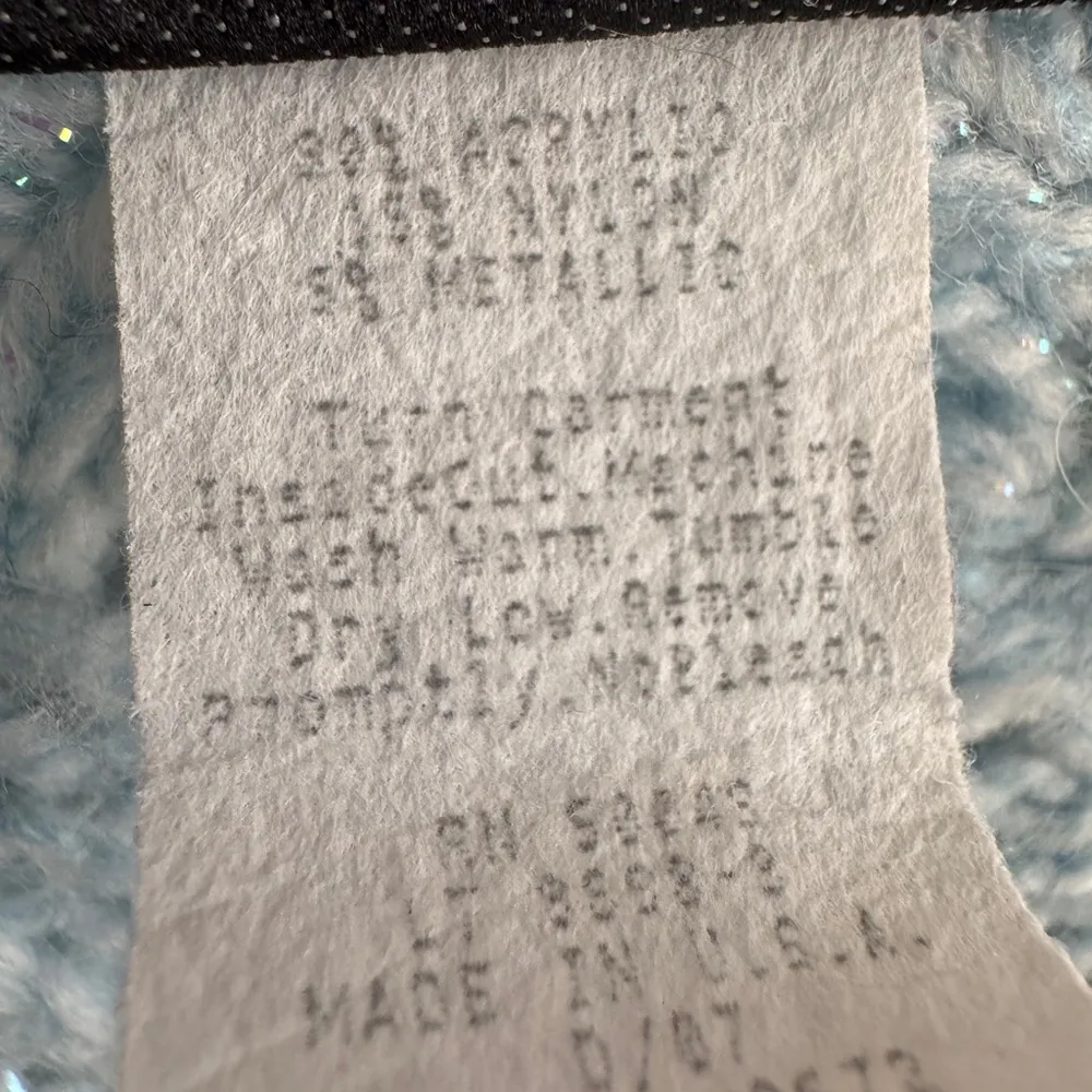 Carriage Court light blue button up cardigan size large - Image 4