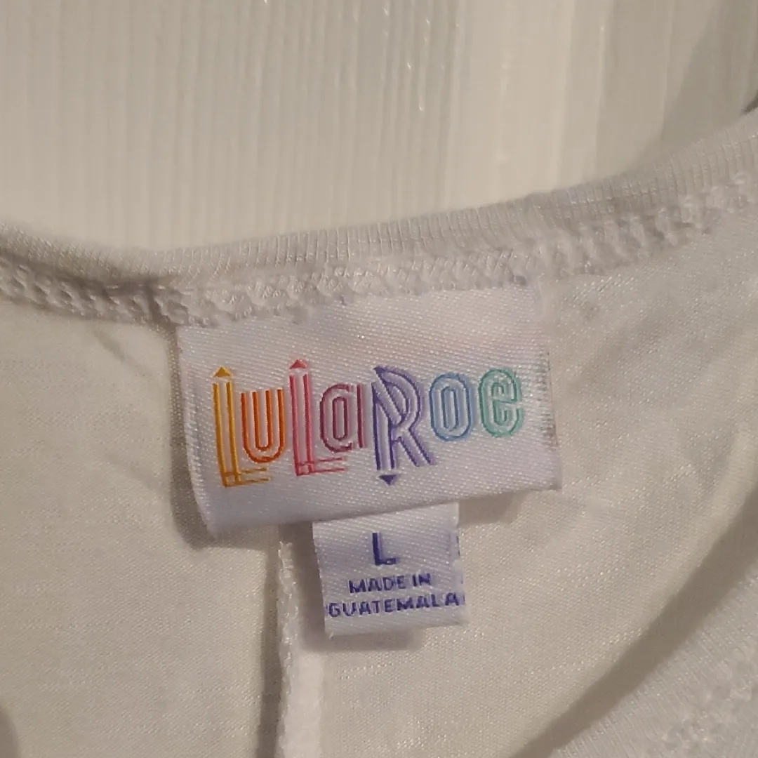 LuLaRoe Women's White  Tank Top - Image 2