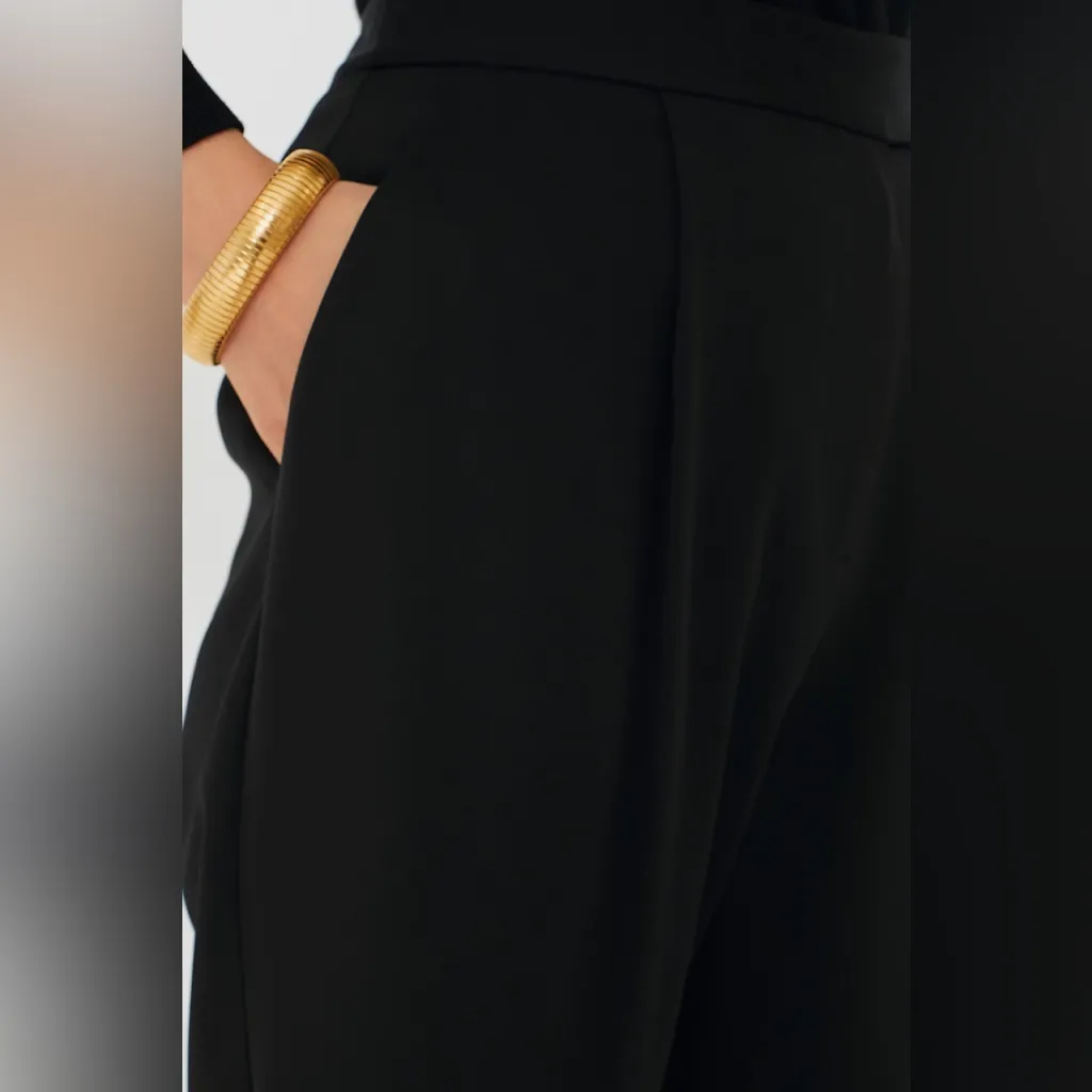 TUCKERNUCK Black Pleated Duncan Trouser Sz M NWT Career Office‎ Academia - Image 2