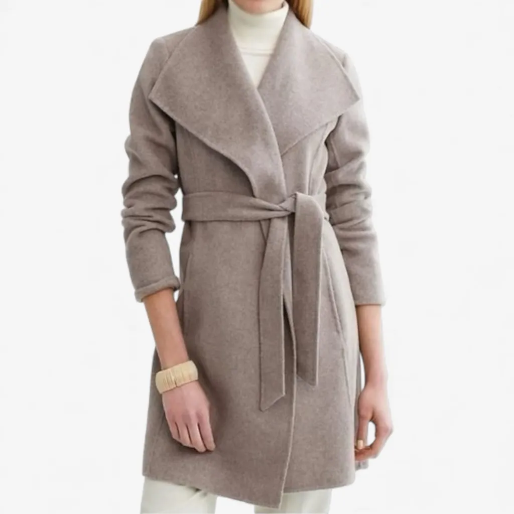 Banana Republic Double Faced Wrap Wool Blend Coat Size XS - Image 4
