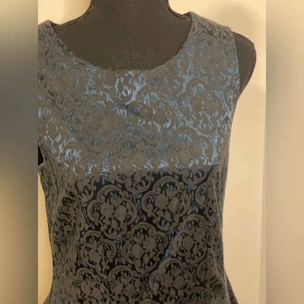 Forever 21- Contemporary Blue with Black Lace Exposed‎ Back Zipper Dress M - Image 6