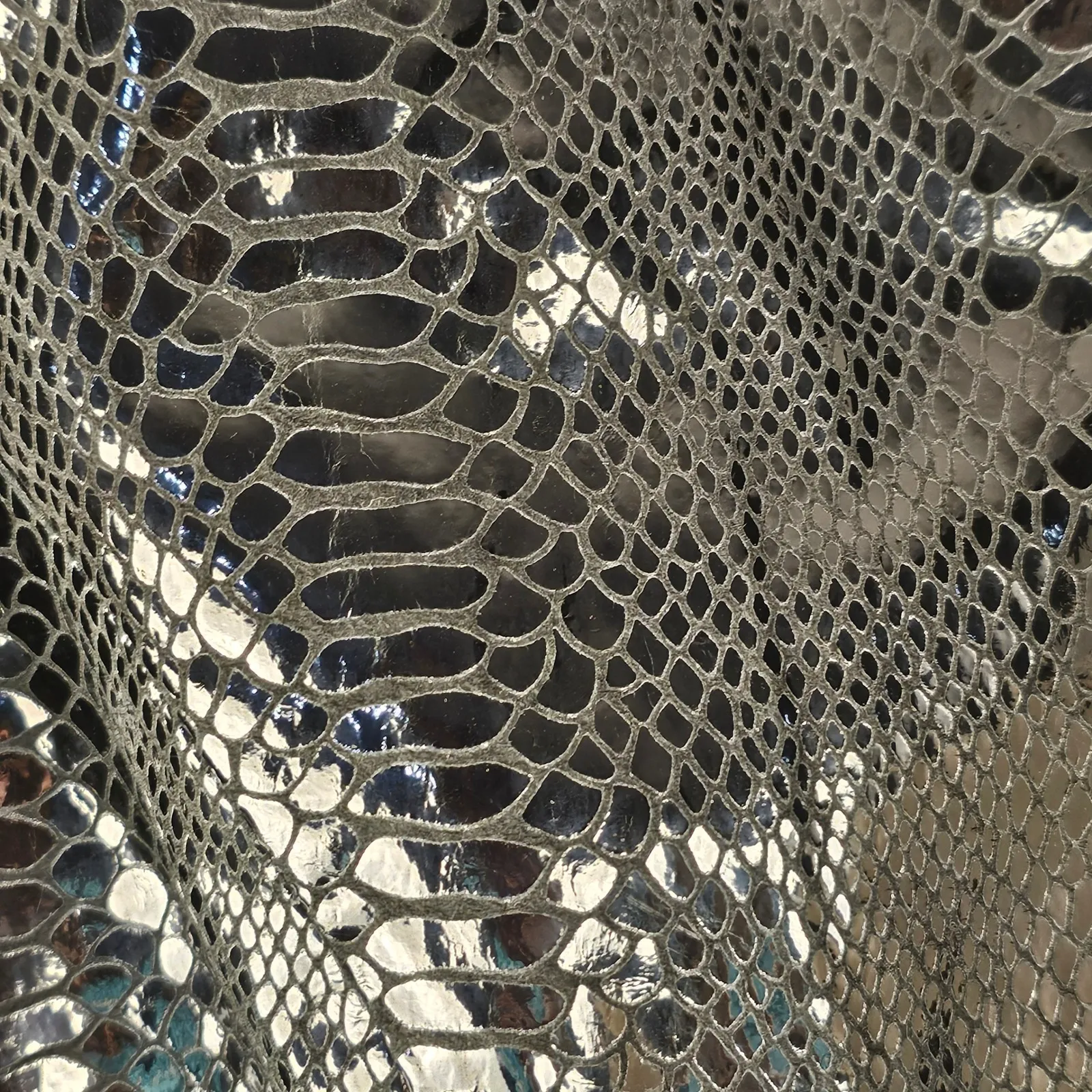 NWT Chico's Womens Black Boa Shine Kym Leather Jacket‎ 1 Medium 8 - Image 3