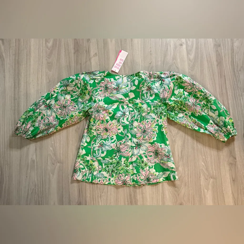 Lilly Pulitzer  Barbara Top | Spearmint Blossom Views | NWT Size 00 - Image 5