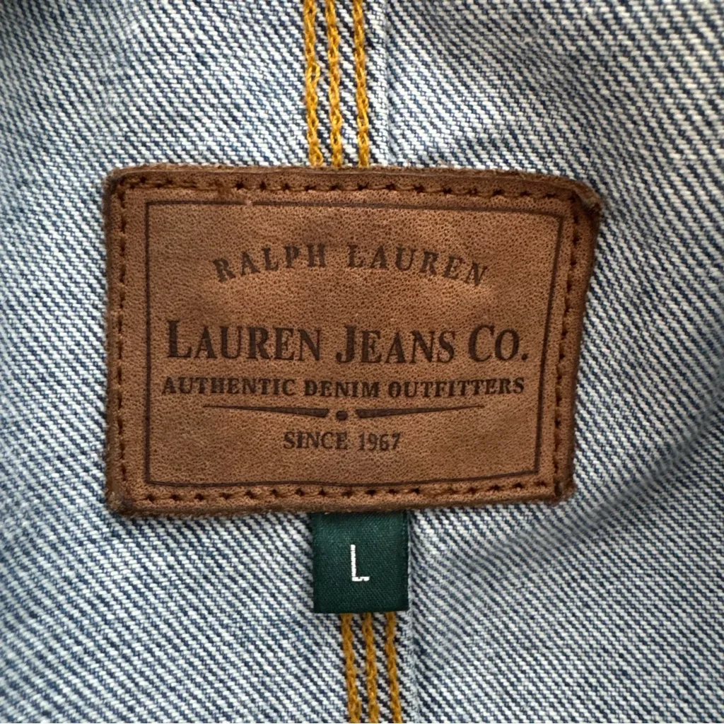 Ralph Lauren Lauren Jeans Co Women’s Denim Chore Barn Trucker Jean Jacket - Image 5