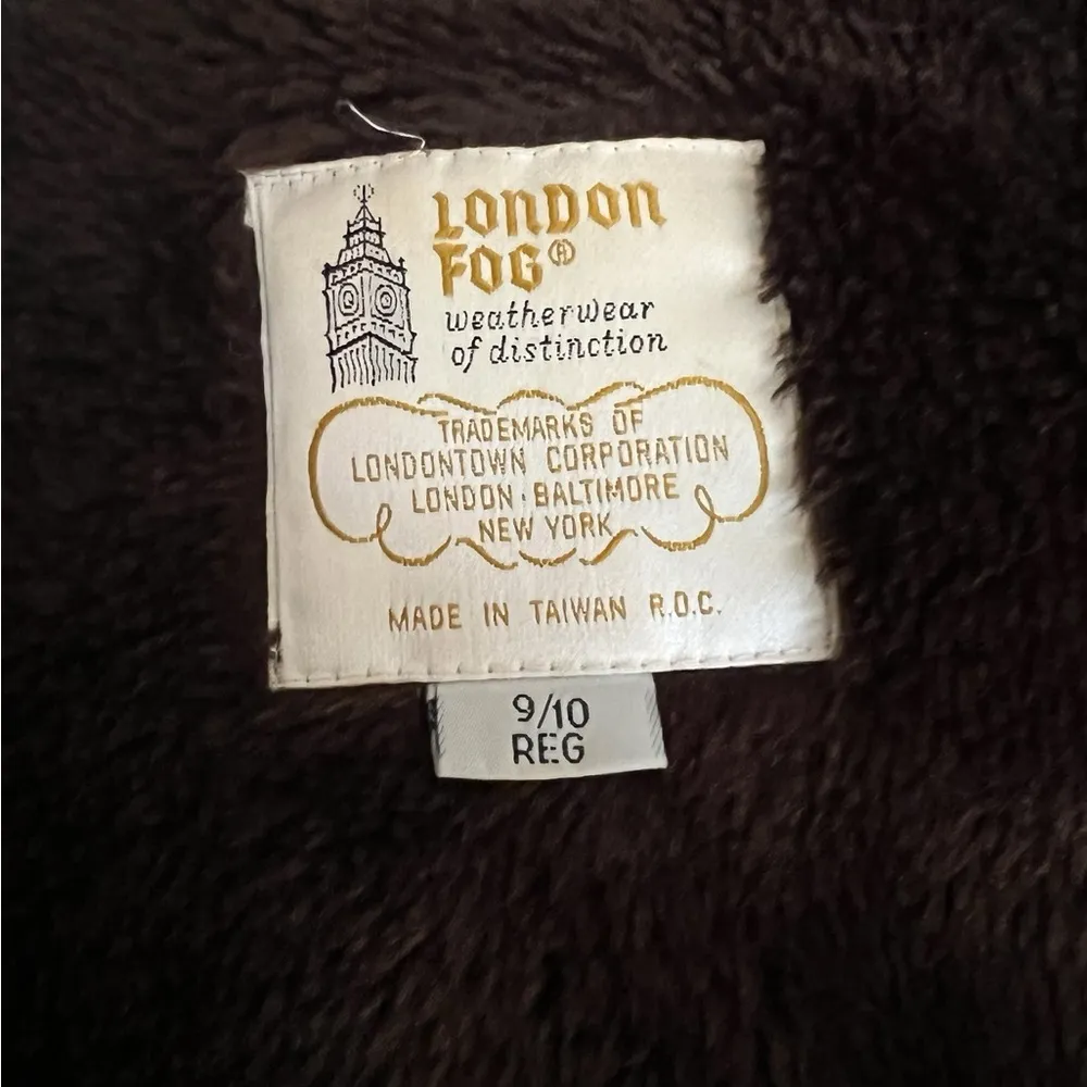 London Fog Vintage Corduroy Hooded Zip front Coat Jacket. Sz. 9/10 R. - Image 7