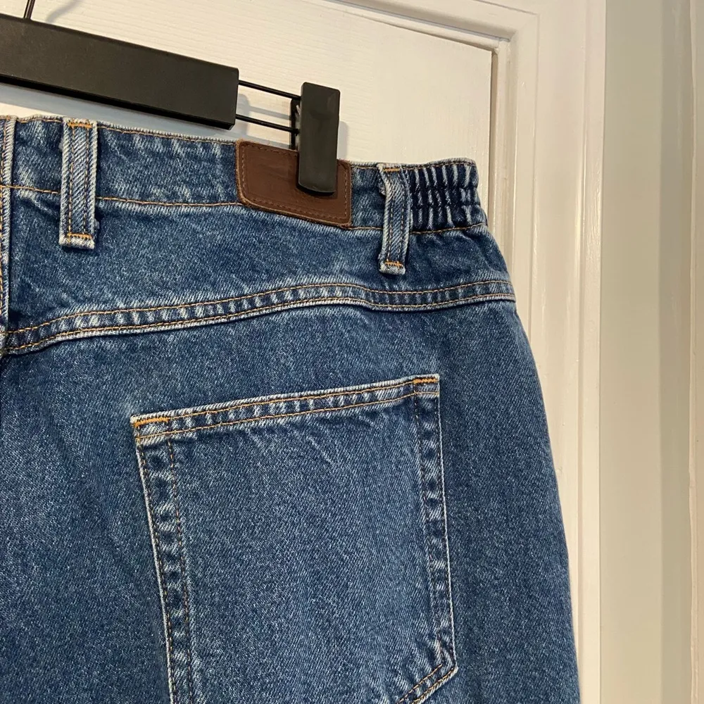 L.L. Bean Double L Size 10P Zip Up Elastic Comfort Waist Straight Leg Jeans Blue - Image 7