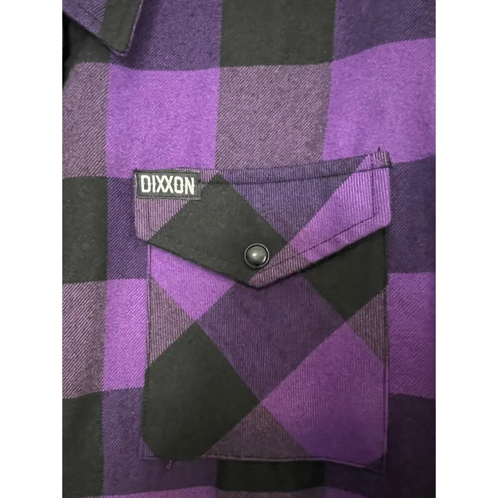 Dixxon Flanel Company Purple The Heiress Bufallo Check Pearl Snap Shirt Size MED - Image 4