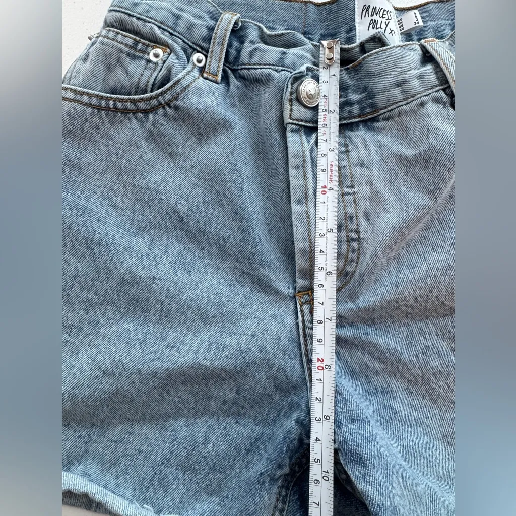 Princess Polly Crossover Denim Shorts Size 2 - Image 5