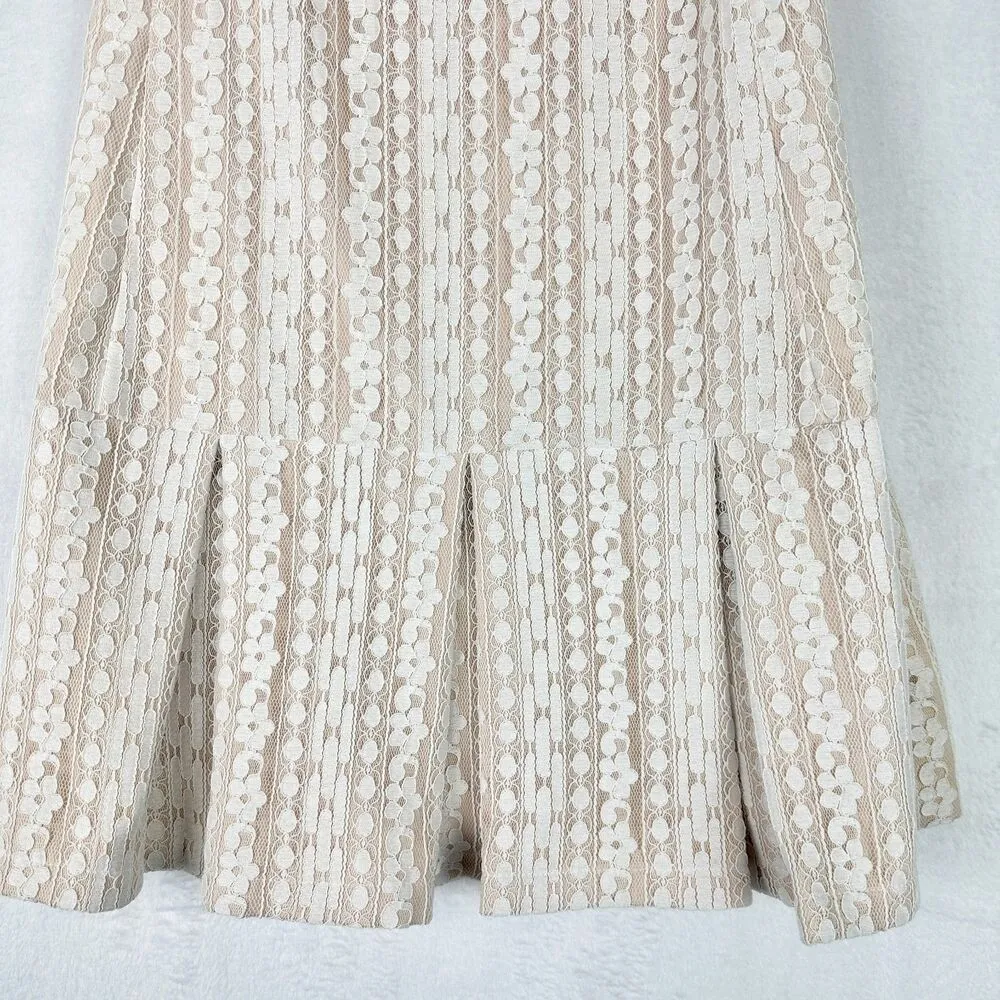 Endless Rose Lace Pleat Mini Dress Size XS Off White Graduation Bride NEW - Image 4