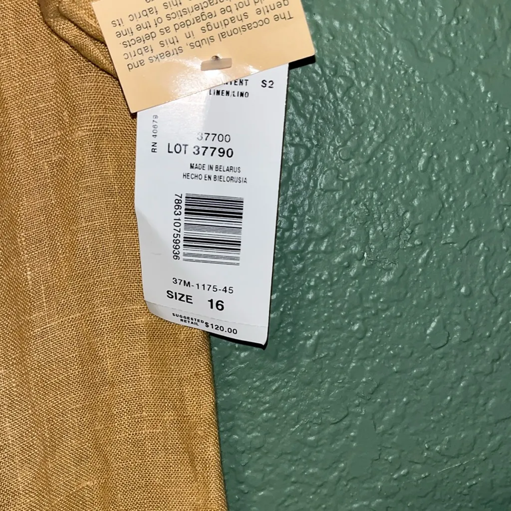 Linen dress New with tags Vintage linen dress Harvé benard by Benard Holtzman - Image 3