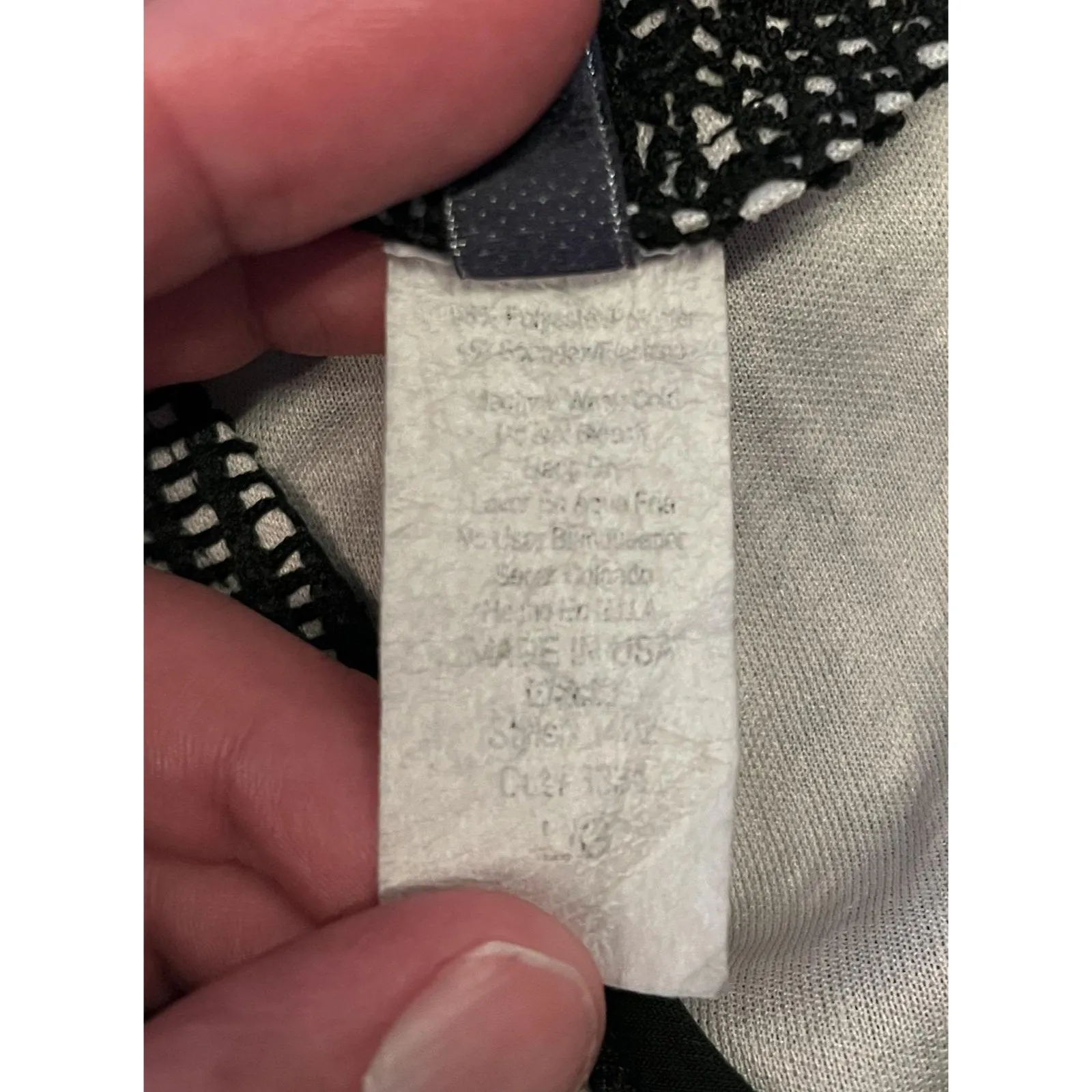 Eien Jumpsuit Womens Large Black White Geo Print Sleeveless Surplice Made USA - Image 10