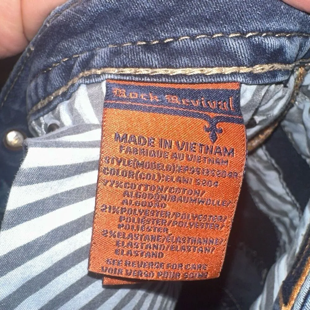 Rock Revival 26 Elani skinny distressed bling western jeans - Image 5