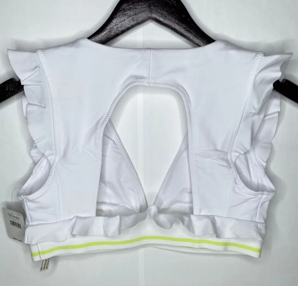 Free People Movement Ruffle Bra Small White - Image 8