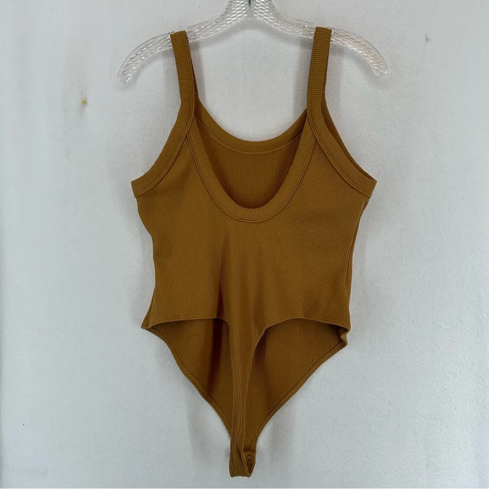 Wild Fable Tank Bodysuit Ribbed Thong Womens 2XL Brown - Image 7