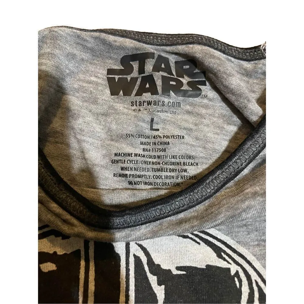 Star Wars gray Darth Vader Scarf raglan tee - Image 3