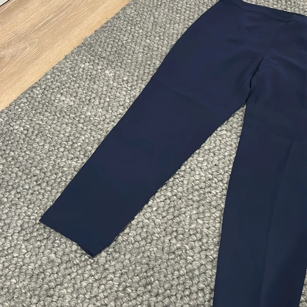 Luisa Spagnoli Navy Silk Flowy Lightweight Straight - Image 4