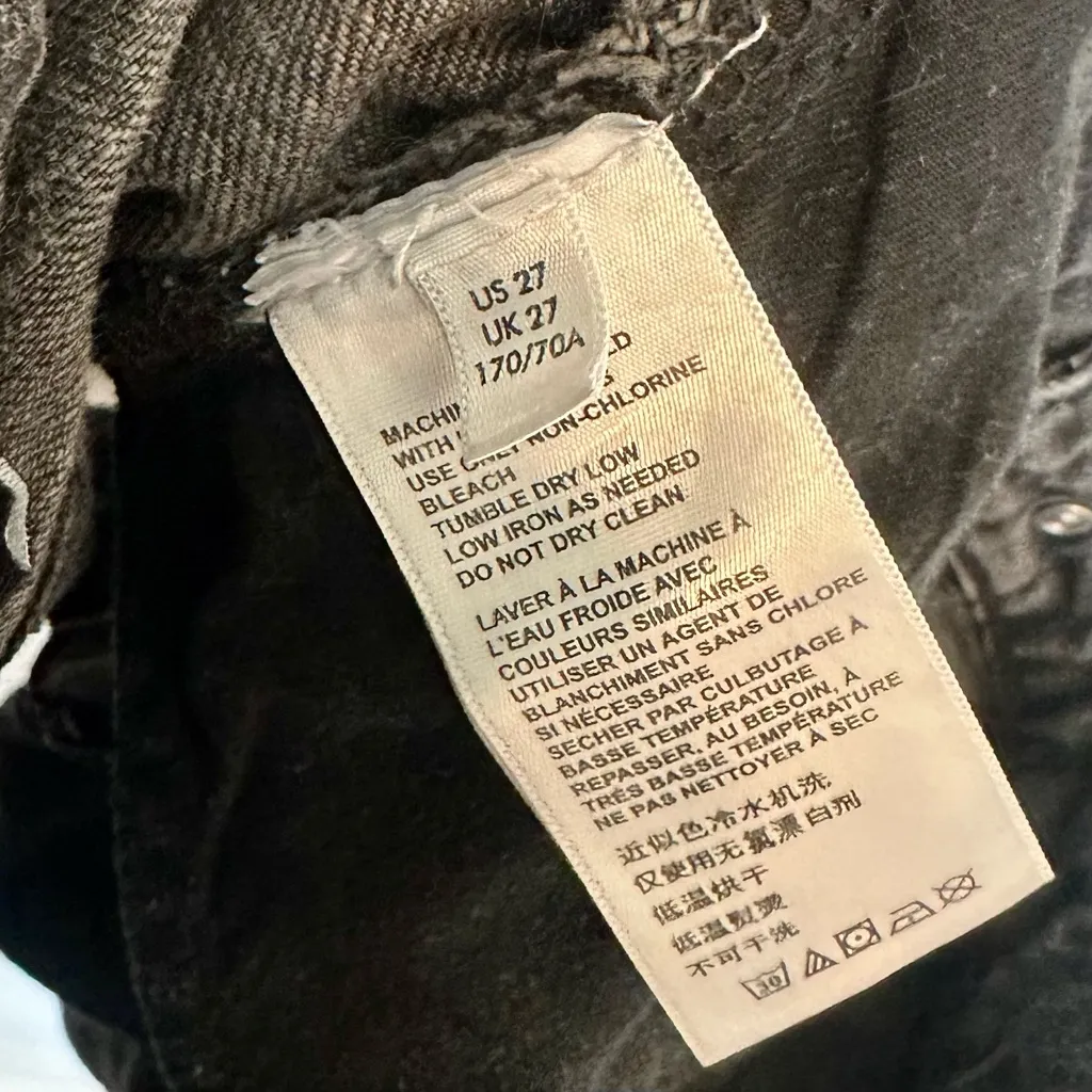 Urban Outfitters BDG Women's Washed Black Mom High Rise Jean Shorts - Size: 27 - Image 3