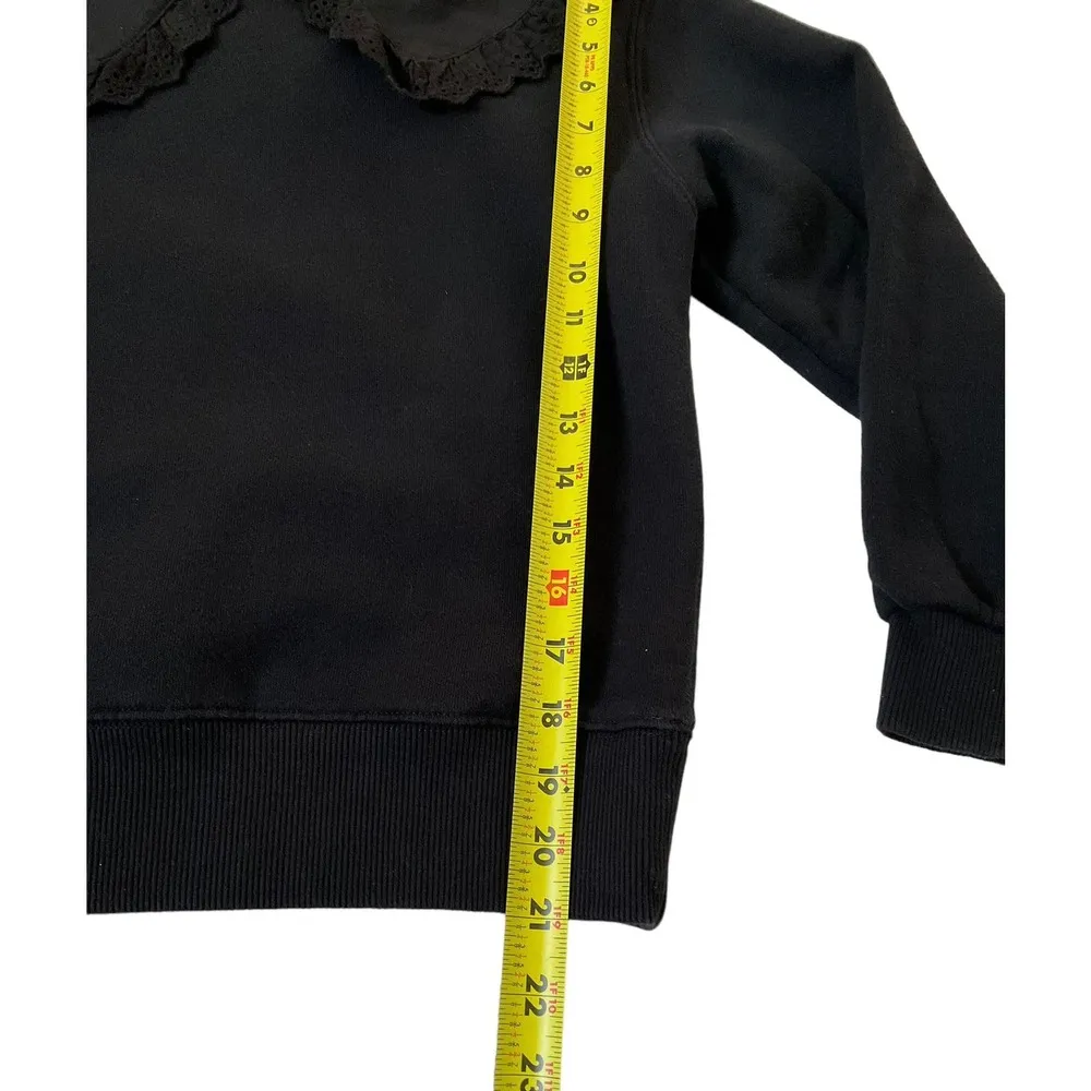 Hippie Rose Black Fleece Sweater Size S NWT (38-3) - Image 5