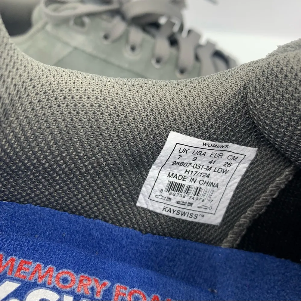 gray suede clean court low sneakers women Size 9 - Image 8