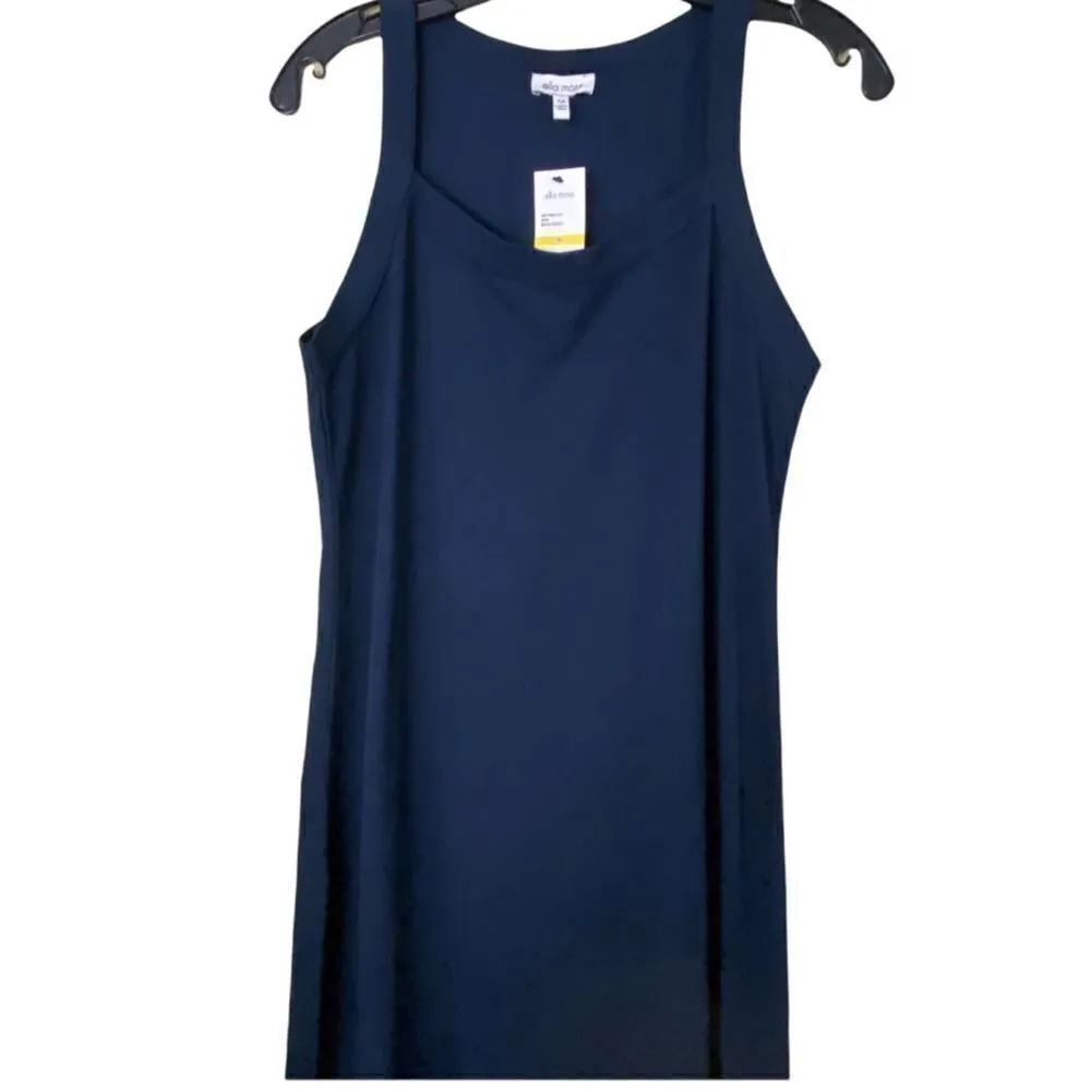 ella moss Mina Midi Dress Sleeveless Size Medium Mood Indigo Color - Image 2