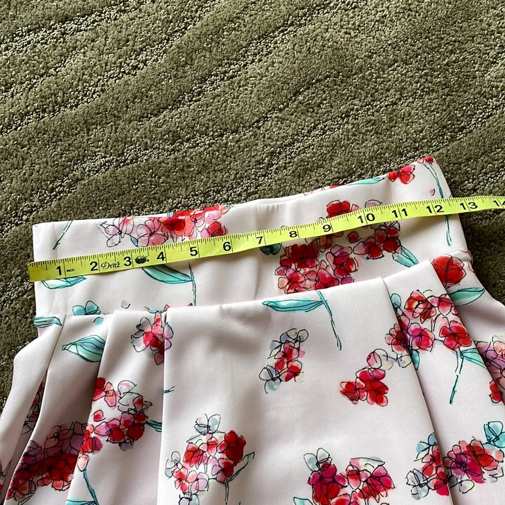 🩷 NWT Patrizia Pepe Gonna beautiful floral scuba midi flare skirt Pink Size 4 - Image 10