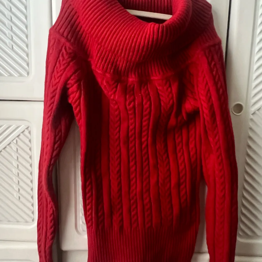 Forever 21 Cozy Red Cable Knit Sweater - Image 2