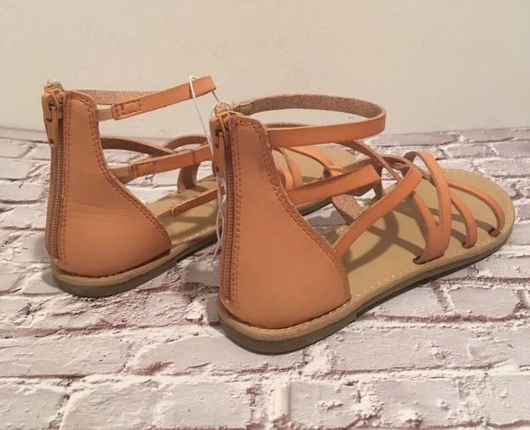 Gladiator Sandals, Size 5 Orange - Image 3