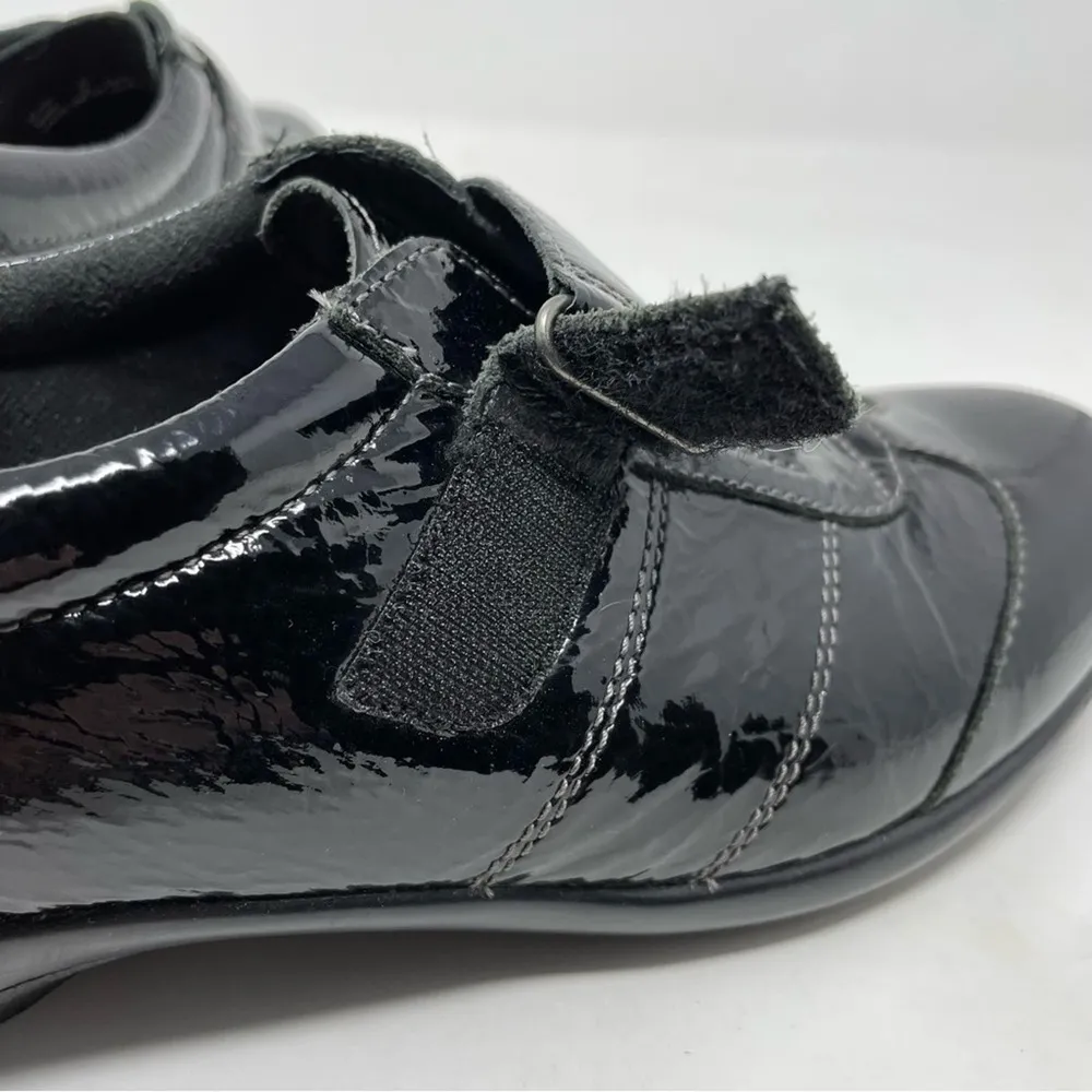 Clarks Everyday Black Patent Leather Driving Sneakers Comfort Shoes womens 8.5 N - Image 5