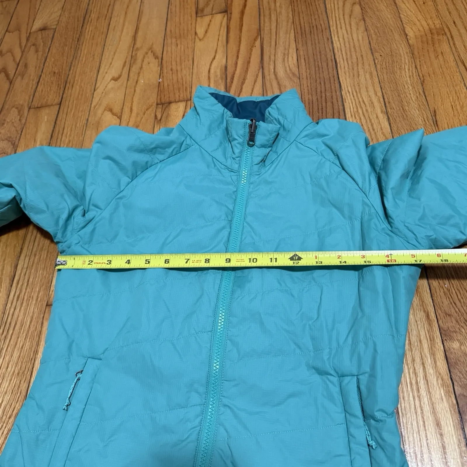 Patagonia Teal Green Softshell Quilted Jacket Size XS - Image 7