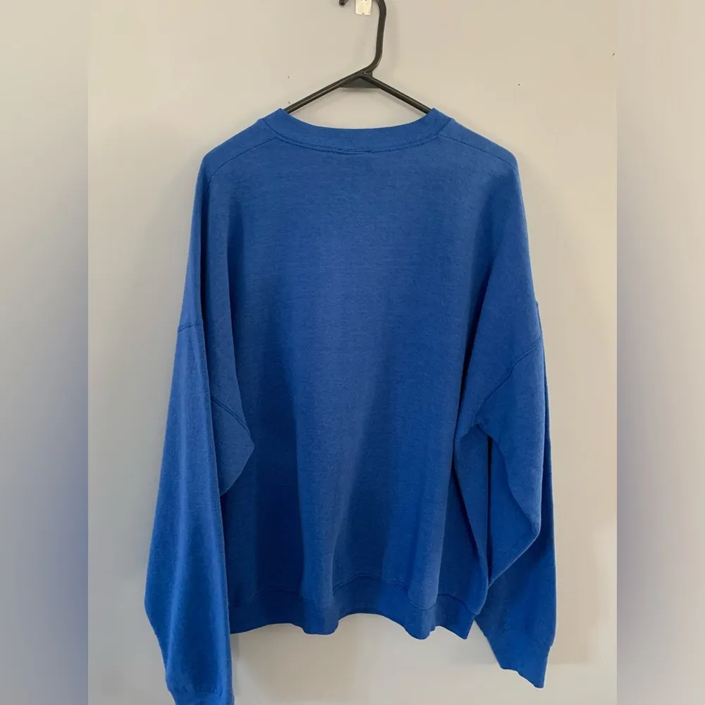 VTG Looney Tunes Tweety Bird Sweatshirt Crewneck Pullover Graphic Blue XL XXL - Image 10