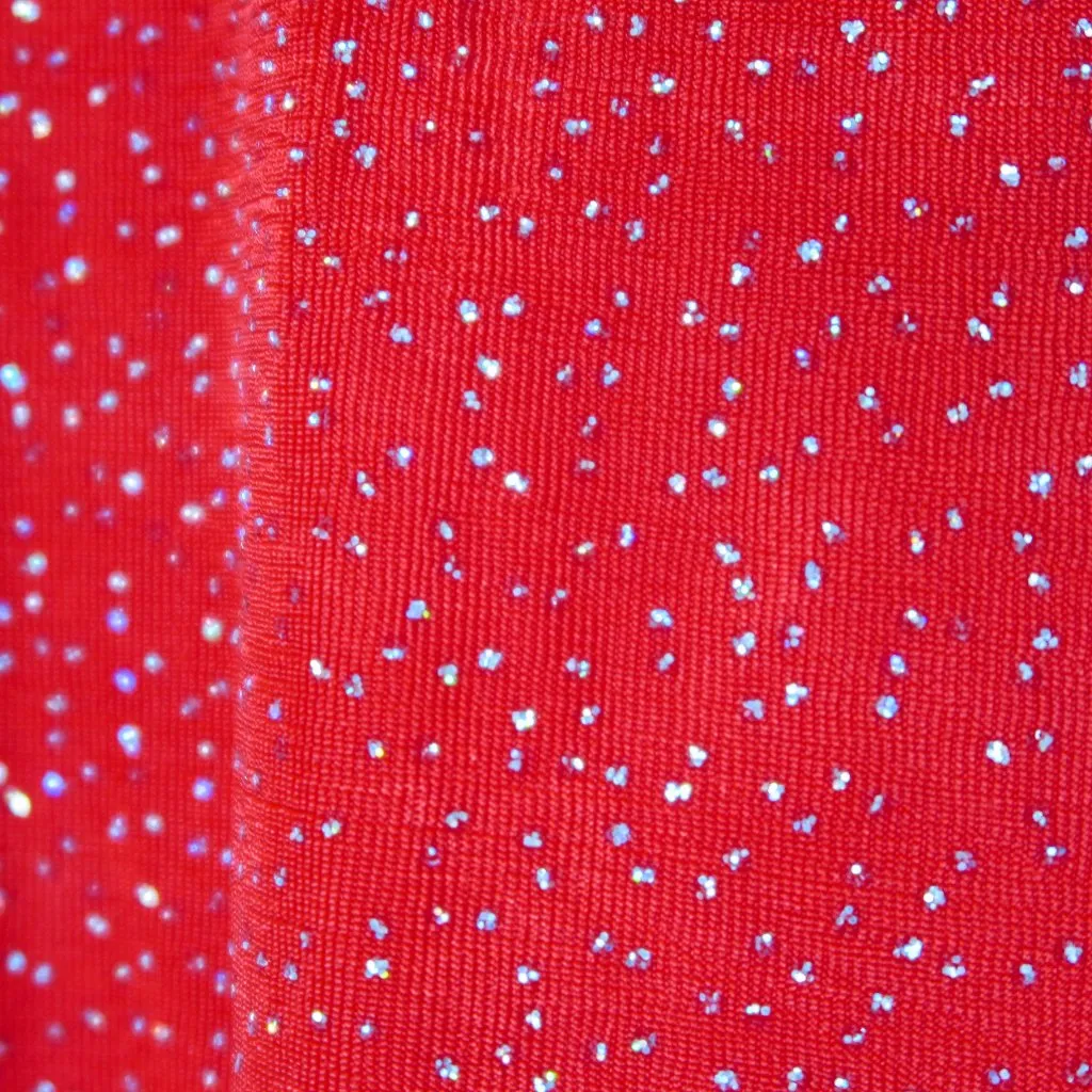 Vintage 90s Sparkly Red Mini Dress Size L - Image 7