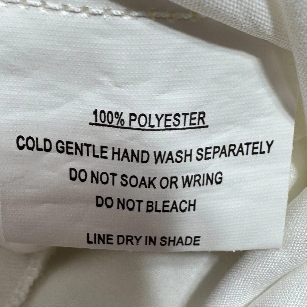 Selfie Leslie‎ Leona Embroidered Chiffon Frill Trim Mini Dress White Small - Image 13