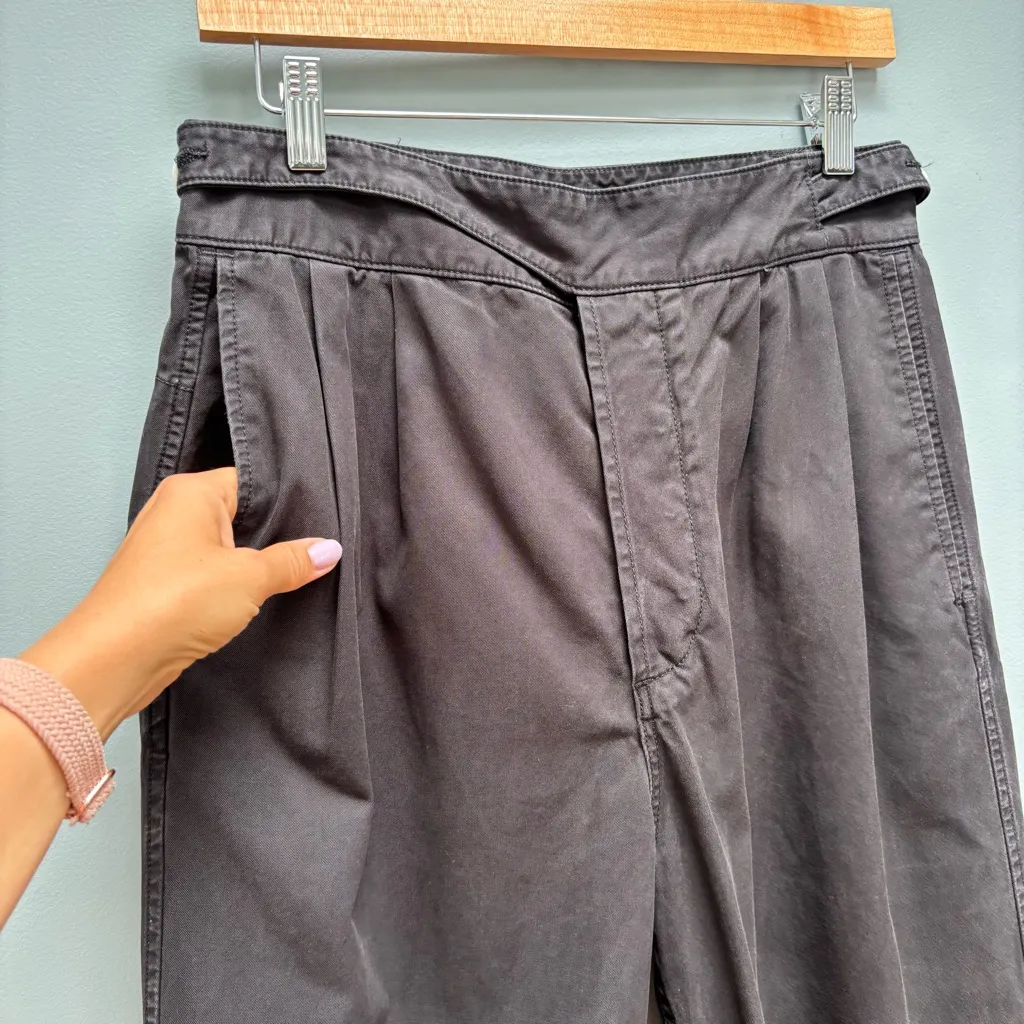 rag & bone Black Front Pleated Pants Tapered Black 27 - Image 3