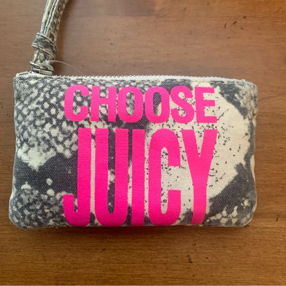 Juicy Couture Mini Wristlet Wallet Retro Pam & Gela Choose Juicy New With Tags - Image 2