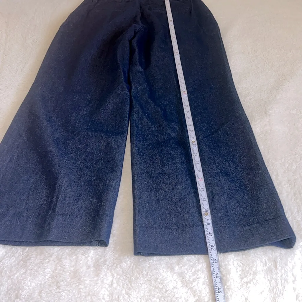 Favorite Daughter The Favorite Shortie‎ Pant Vienna Wide Leg Denim Size 14 NWT Blue - Image 9