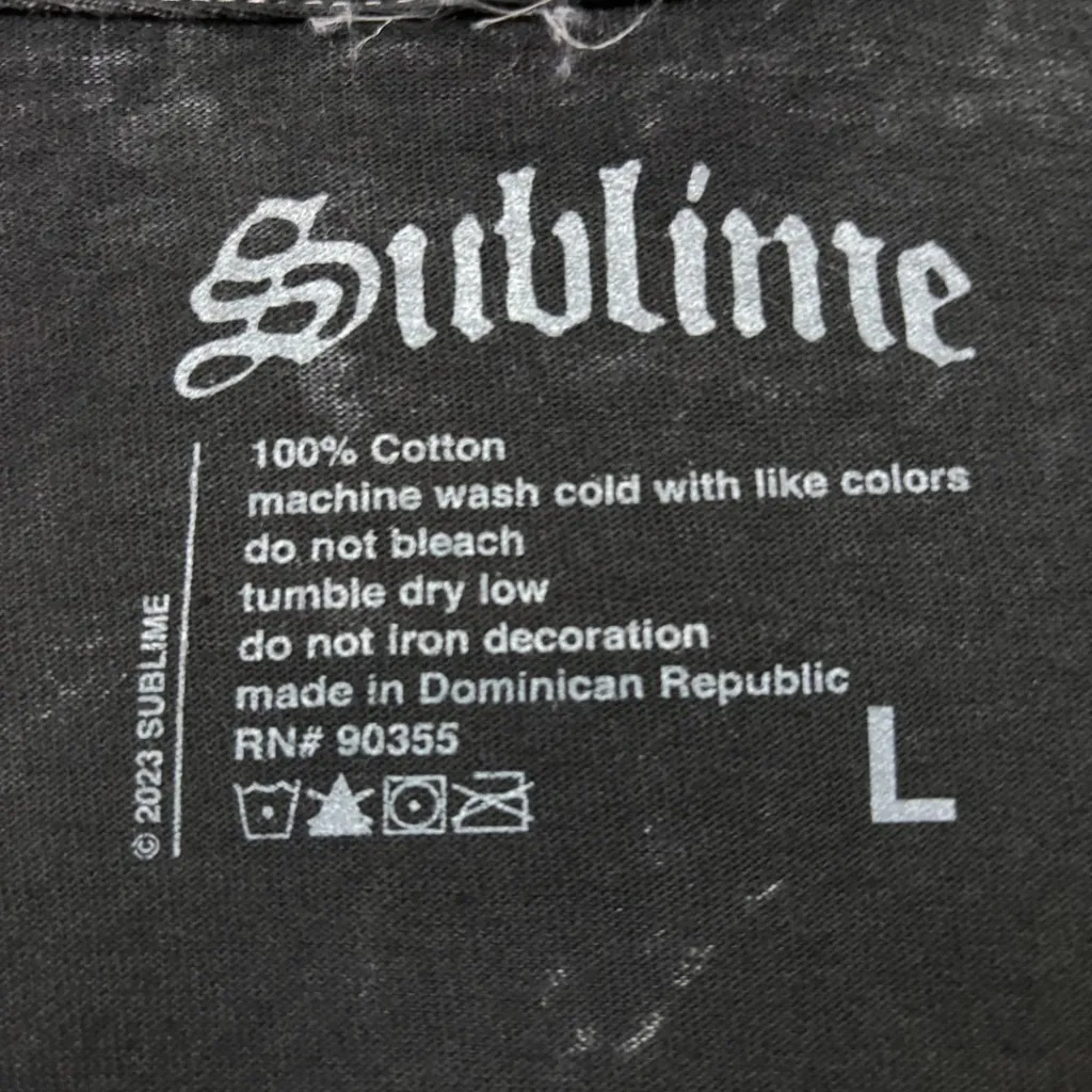 Sublime 40oz to Freedom Rock Band Mineral Wash T-Shirt Size Large - Image 4