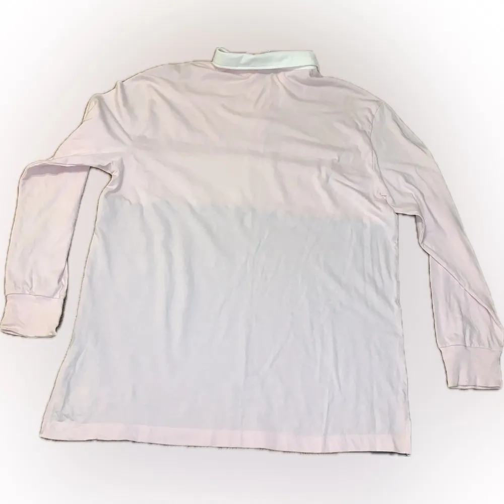 PINK Victoria's Secret Pink Black Long Sleeve Collar Rugby Shirt Retired! M - Image 7