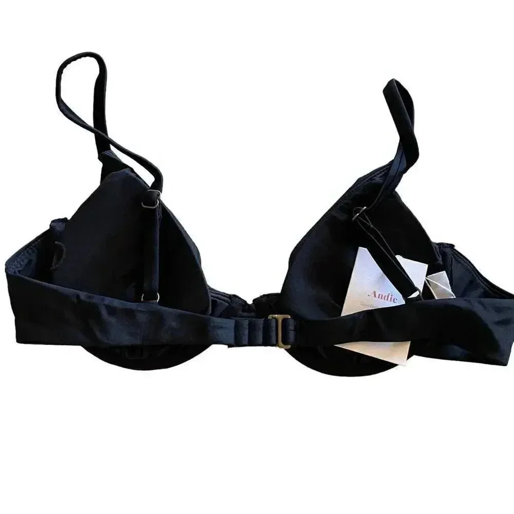 Andie The Sicily Bikini Black  Adjustable Straps Underwire Top
Bra Size M #1452 - Image 4