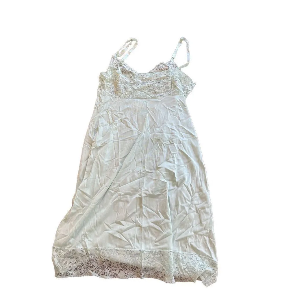 Vintage VASSARETTE JR Munsingwear NYLON Tricot Mini Slip Babydoll Lace - Image 4