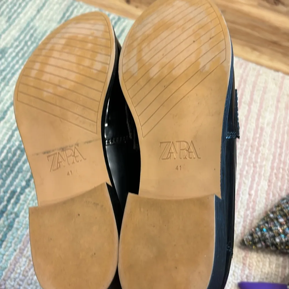 Zara Black Tassel Loafers - Image 4