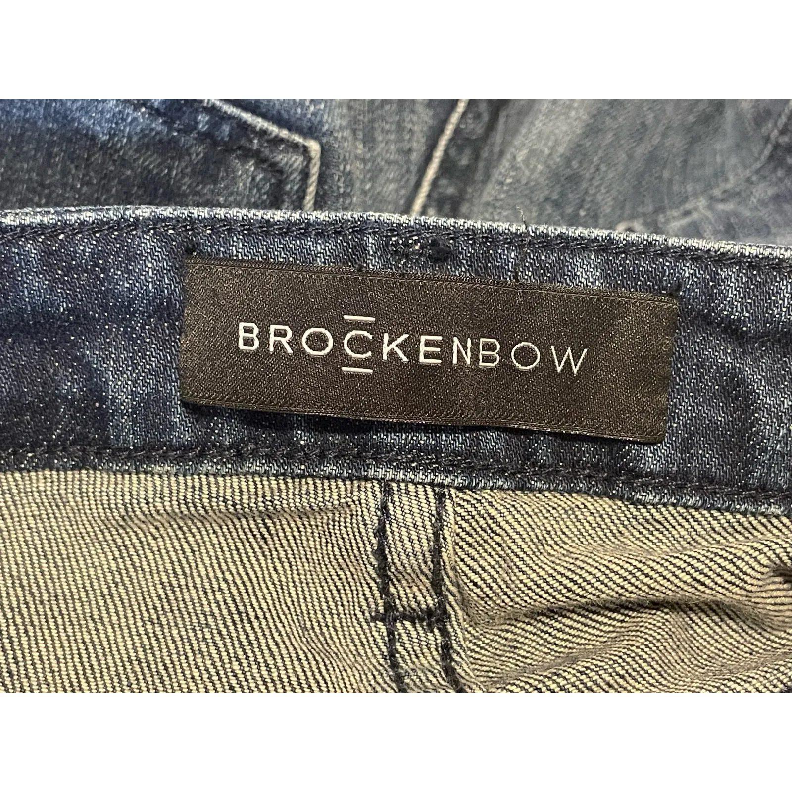 Brockenbow Jeans Size 27 Boyfriend Beaded Distressed Patched Grunge Festival Blue - Image 5