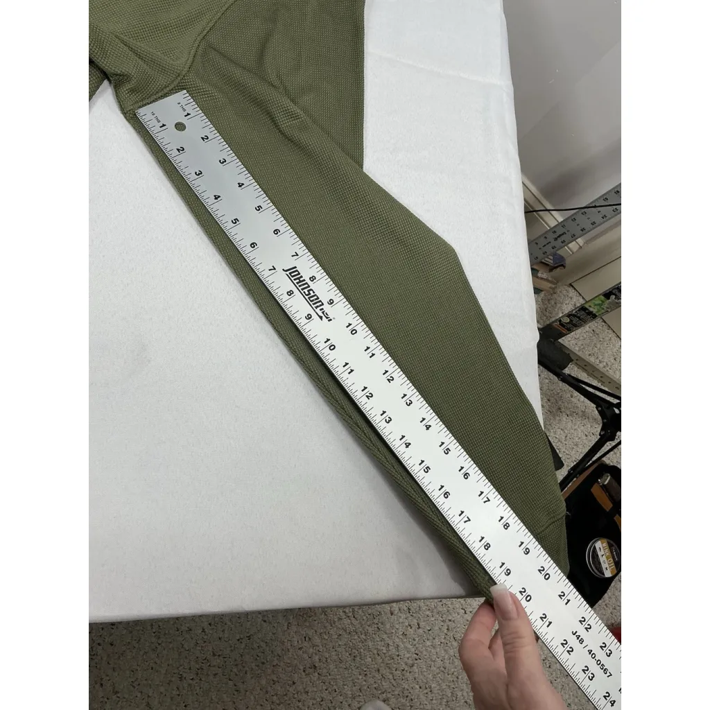 Womans All In Motion Long Sleeve Pullover Henley Shirt 3XL Green 1/4 Button - Image 6