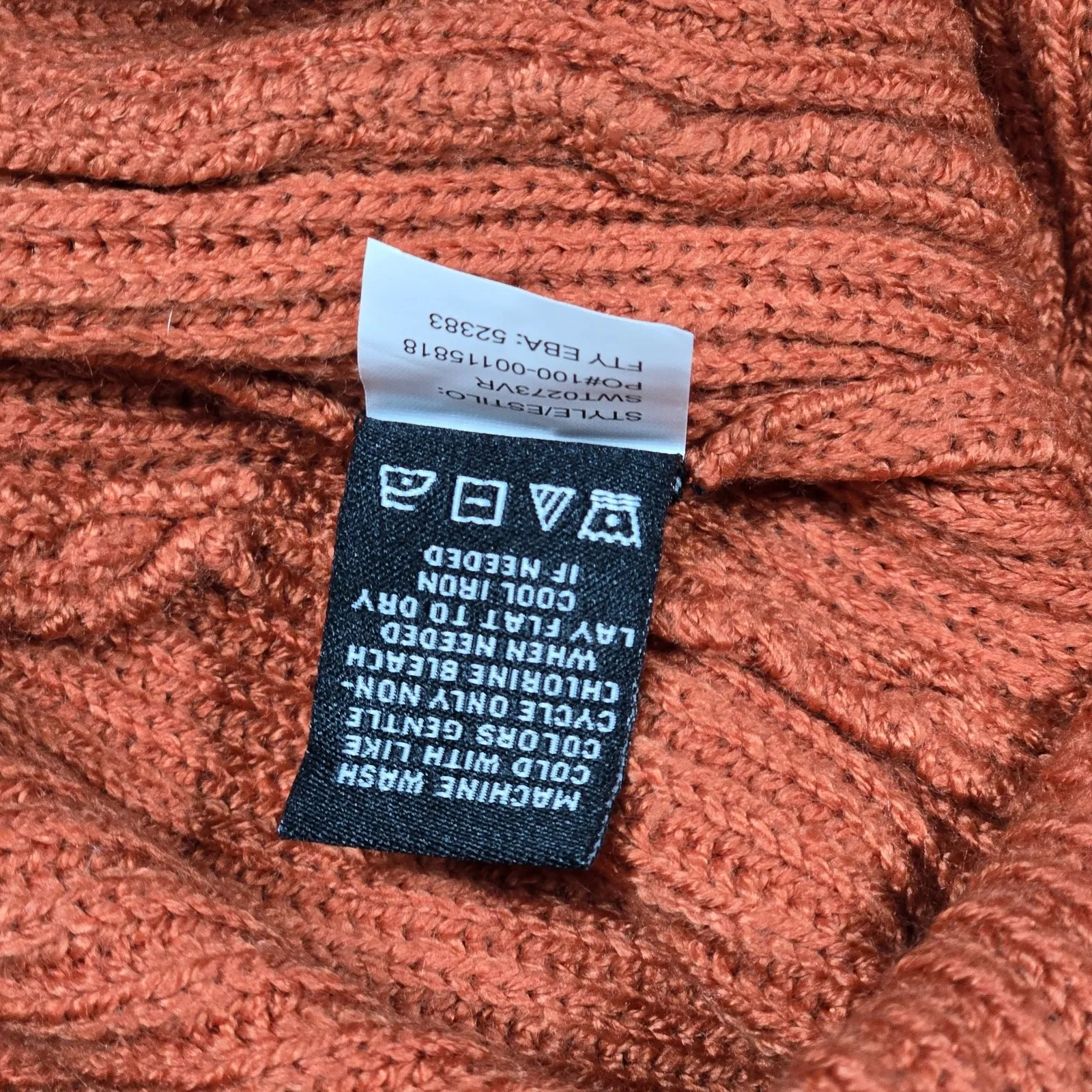 Violets & Roses Saoirse Mock Neck Sweater in Fire Heather S NWT Orange - Image 7