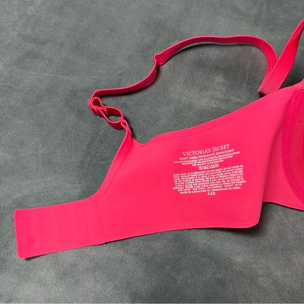 Victoria’s Secret Uplift Demi Bra, Size: 34D Pink Size 34 D - Image 8